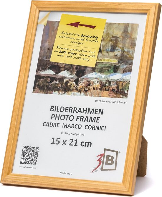 Attēlu rāmītis koka krāsā, 15 x 21 cm (A5)