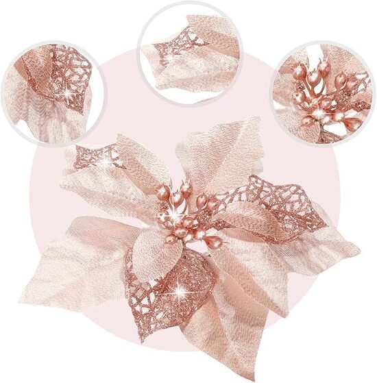 24gab Ziemassvētku ziedi dekorēšanai