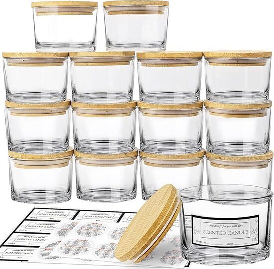 15gab stiklu burkas sveču izgatavošanai 