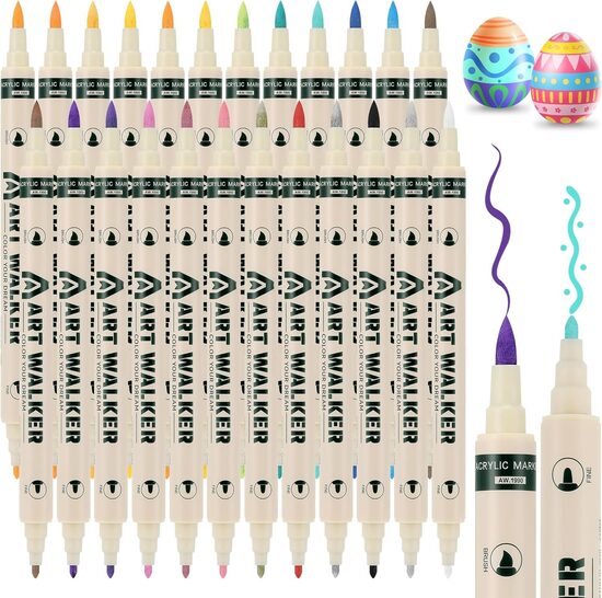 24gab divpusēji akrila marķieri