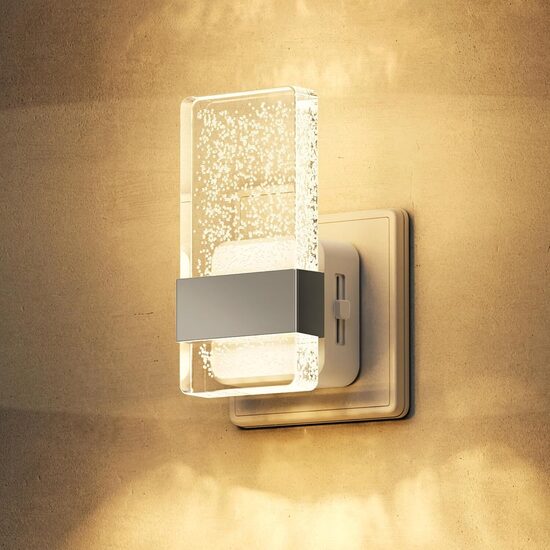 Kontaktligzdas lampiņa ar krēslas sensoru, akrila