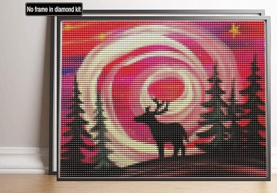 Dimantu glezna briedis 30x40cm