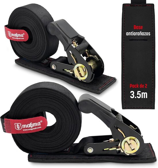 2 kravas nostiprināšanas siksnas ar spriegotājiem