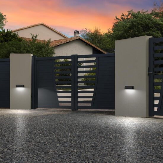 4 LED sienas lampas, ārtelpu apgaismojums,  6,3 W, 630 lm, vēsi baltas