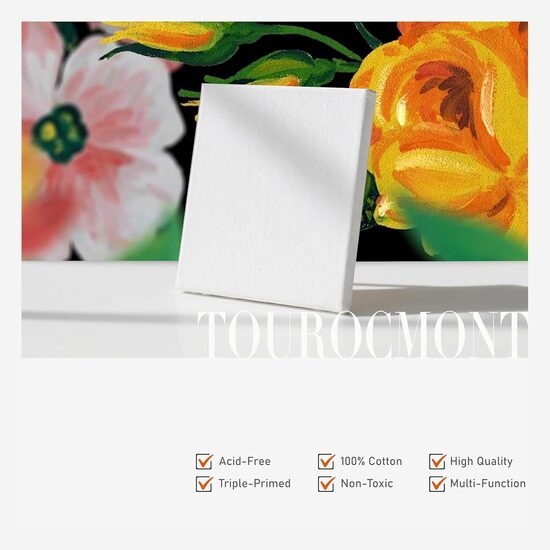 Gleznošanas audekls 15 x 15 cm, kokvilna, 380 g/m², balts