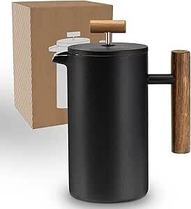 Lambda Coffee® franču prese kafijas pagatavošanai, 0,6L melna