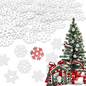 100 gabali Ziemassvētku sniegpārslu rotājumu