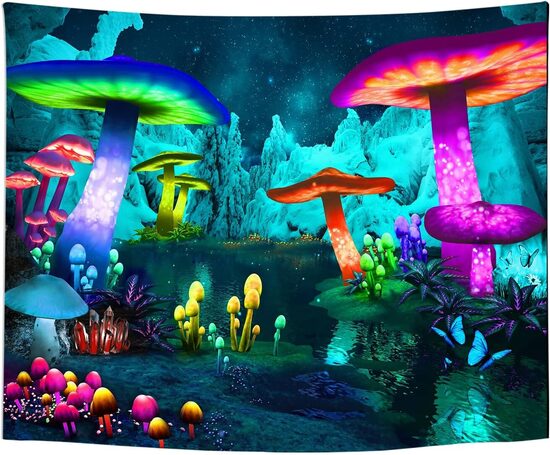 UV gaismā spīdošs sienas audekls, 200 x 150 cm