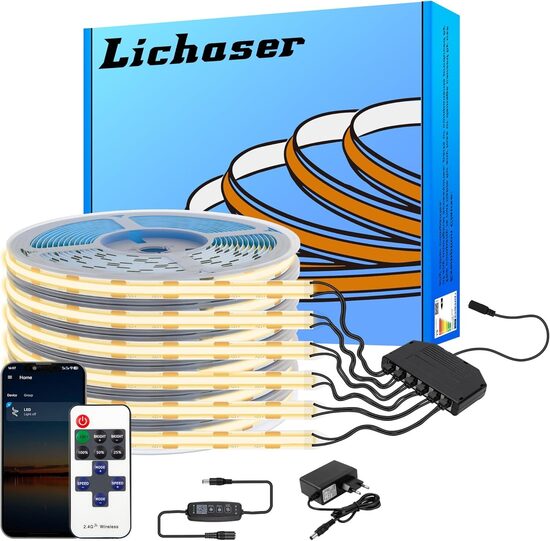 COB LED lente akustiskajiem paneļiem, 3m x 6 ruļļi, 2700K,  Bluetooth