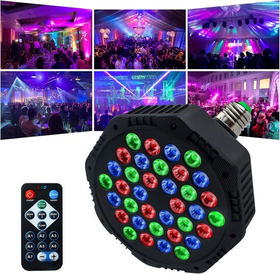 LED PAR prožektors, 36 LED E27 disko gaisma