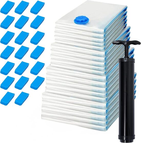 Vakuuma uzglabāšanas maisiņi, 20 gab, dažāda izmēra komplekts