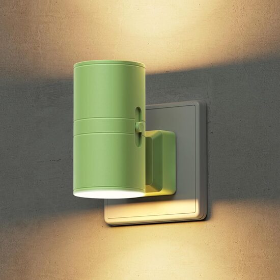 Kontaktligzdas lampiņa ar krēslas sensoru, zaļa