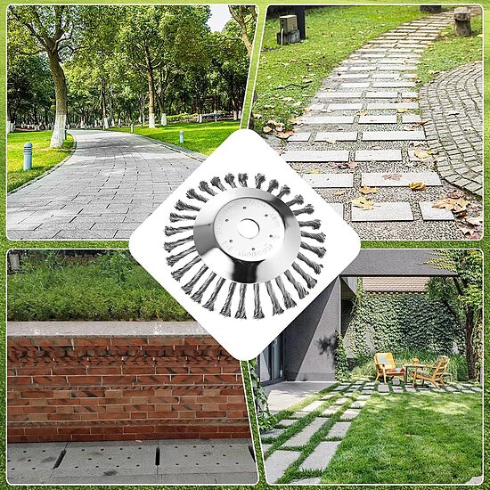 Stiepļu birste nezāļu likvidēšanai trimmerim, 200 mm x 25,4 mm