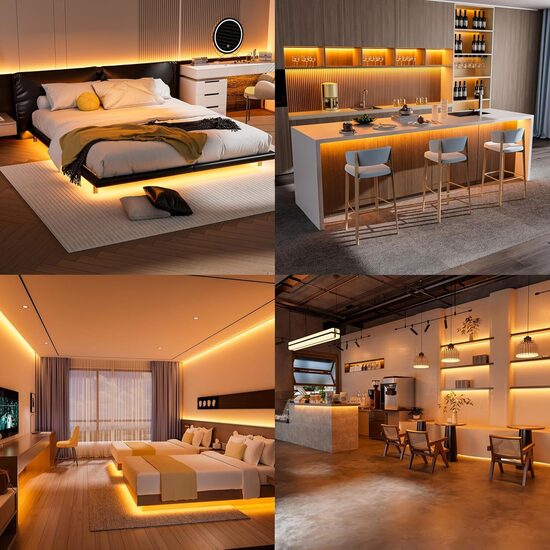 COB LED lente - silti balta 6M (bez barošanas bloka)