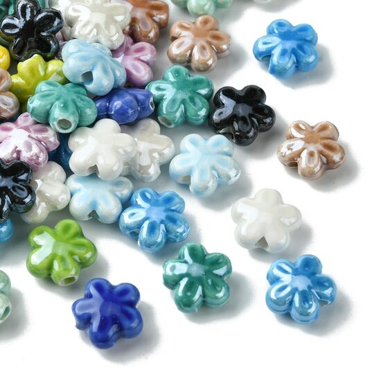 Krāsainas 60gab akrila pērlītes