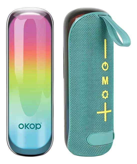 Bezvadu Bluetooth skaļrunis ar gaismām, zaļš