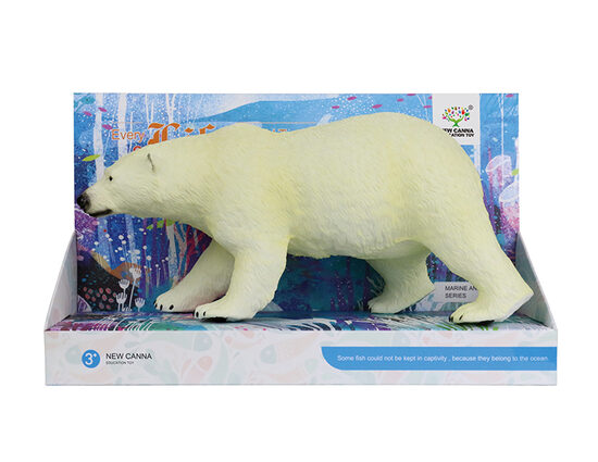 Polārlāča figūriņa — ar rokām apgleznota, 26 x 12 x 8 cm