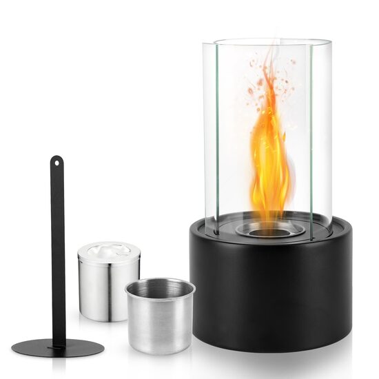 Galda biokamīns 16 x 28 cm, melns