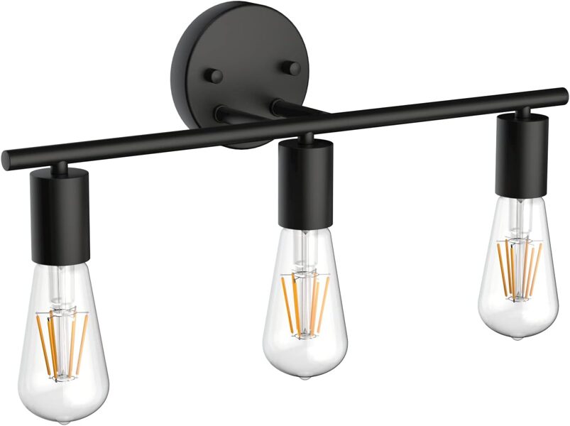 E27 iekštelpu industriālā stila sienas lampa 48 cm, melna