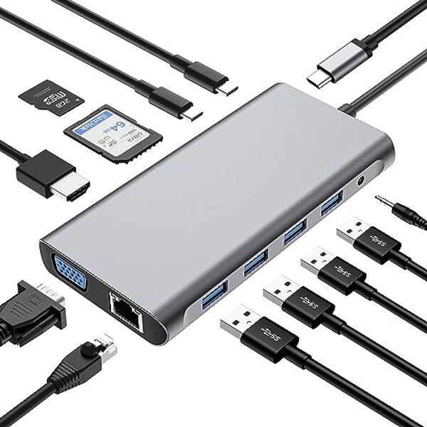 USB C adapteris 12in1 