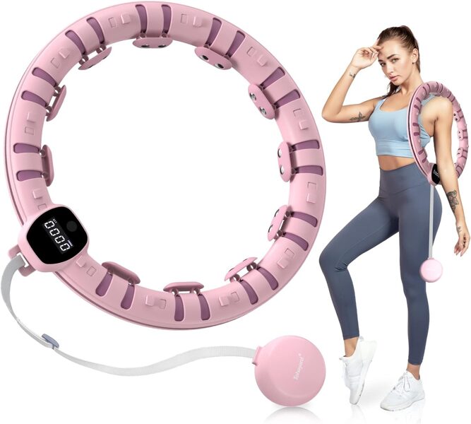 Smart Fitness Hula Hoop fitnesa stīpa ar 16 posmiem, 70 - 125cm