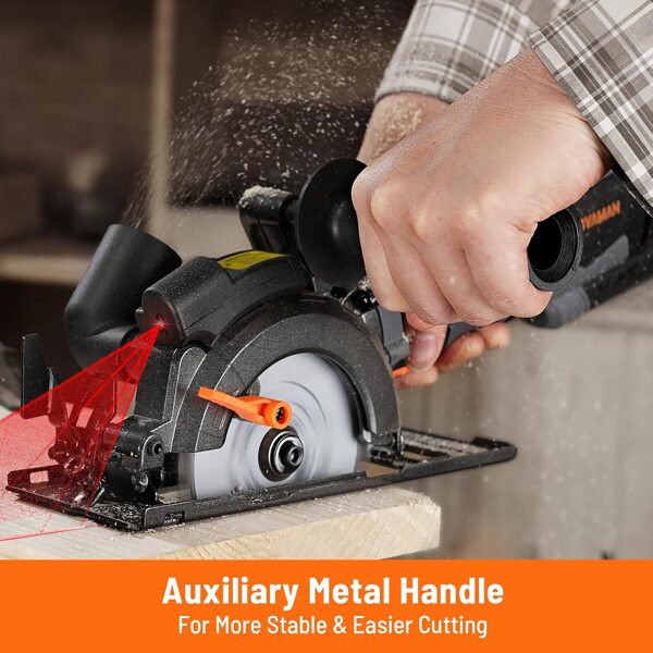 DOVAMAN MCS01A mini ripzāģis 710 W 115 mm rokas ripzāģis ar lāzeru